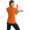 imageMAGCOMSEN Womens T Shirts VNeck Long Sleeve UPF 50 UV Sun Shirt Quick Dry Performance Tees Workout Swim TopsDark Orange