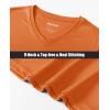 imageMAGCOMSEN Womens T Shirts VNeck Long Sleeve UPF 50 UV Sun Shirt Quick Dry Performance Tees Workout Swim TopsDark Orange