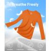 imageMAGCOMSEN Womens T Shirts VNeck Long Sleeve UPF 50 UV Sun Shirt Quick Dry Performance Tees Workout Swim TopsDark Orange