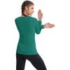 imageMAGCOMSEN Womens T Shirts VNeck Long Sleeve UPF 50 UV Sun Shirt Quick Dry Performance Tees Workout Swim TopsEmerald Green