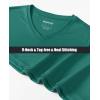 imageMAGCOMSEN Womens T Shirts VNeck Long Sleeve UPF 50 UV Sun Shirt Quick Dry Performance Tees Workout Swim TopsEmerald Green