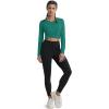 imageMAGCOMSEN Womens T Shirts VNeck Long Sleeve UPF 50 UV Sun Shirt Quick Dry Performance Tees Workout Swim TopsEmerald Green