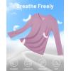 imageMAGCOMSEN Womens T Shirts VNeck Long Sleeve UPF 50 UV Sun Shirt Quick Dry Performance Tees Workout Swim TopsGrey Pruple