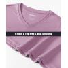 imageMAGCOMSEN Womens T Shirts VNeck Long Sleeve UPF 50 UV Sun Shirt Quick Dry Performance Tees Workout Swim TopsGrey Pruple