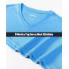 imageMAGCOMSEN Womens T Shirts VNeck Long Sleeve UPF 50 UV Sun Shirt Quick Dry Performance Tees Workout Swim TopsIce Blue
