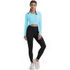 imageMAGCOMSEN Womens T Shirts VNeck Long Sleeve UPF 50 UV Sun Shirt Quick Dry Performance Tees Workout Swim TopsLake Blue