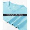 imageMAGCOMSEN Womens T Shirts VNeck Long Sleeve UPF 50 UV Sun Shirt Quick Dry Performance Tees Workout Swim TopsLake Blue