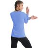 imageMAGCOMSEN Womens T Shirts VNeck Long Sleeve UPF 50 UV Sun Shirt Quick Dry Performance Tees Workout Swim TopsLight Blue