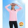 imageMAGCOMSEN Womens T Shirts VNeck Long Sleeve UPF 50 UV Sun Shirt Quick Dry Performance Tees Workout Swim TopsLight Pink