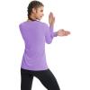 imageMAGCOMSEN Womens T Shirts VNeck Long Sleeve UPF 50 UV Sun Shirt Quick Dry Performance Tees Workout Swim TopsLight Purple
