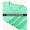 imageMAGCOMSEN Womens T Shirts VNeck Long Sleeve UPF 50 UV Sun Shirt Quick Dry Performance Tees Workout Swim TopsMint Green