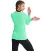 imageMAGCOMSEN Womens T Shirts VNeck Long Sleeve UPF 50 UV Sun Shirt Quick Dry Performance Tees Workout Swim TopsMint Green
