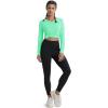 imageMAGCOMSEN Womens T Shirts VNeck Long Sleeve UPF 50 UV Sun Shirt Quick Dry Performance Tees Workout Swim TopsMint Green