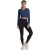 imageMAGCOMSEN Womens T Shirts VNeck Long Sleeve UPF 50 UV Sun Shirt Quick Dry Performance Tees Workout Swim TopsNavy