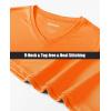 imageMAGCOMSEN Womens T Shirts VNeck Long Sleeve UPF 50 UV Sun Shirt Quick Dry Performance Tees Workout Swim TopsOrange