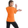 imageMAGCOMSEN Womens T Shirts VNeck Long Sleeve UPF 50 UV Sun Shirt Quick Dry Performance Tees Workout Swim TopsOrange