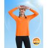 imageMAGCOMSEN Womens T Shirts VNeck Long Sleeve UPF 50 UV Sun Shirt Quick Dry Performance Tees Workout Swim TopsOrange