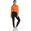 imageMAGCOMSEN Womens T Shirts VNeck Long Sleeve UPF 50 UV Sun Shirt Quick Dry Performance Tees Workout Swim TopsOrange