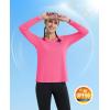 imageMAGCOMSEN Womens T Shirts VNeck Long Sleeve UPF 50 UV Sun Shirt Quick Dry Performance Tees Workout Swim TopsRose