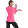 imageMAGCOMSEN Womens T Shirts VNeck Long Sleeve UPF 50 UV Sun Shirt Quick Dry Performance Tees Workout Swim TopsRose
