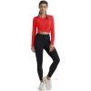 imageMAGCOMSEN Womens T Shirts VNeck Long Sleeve UPF 50 UV Sun Shirt Quick Dry Performance Tees Workout Swim TopsTomato