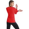 imageMAGCOMSEN Womens T Shirts VNeck Long Sleeve UPF 50 UV Sun Shirt Quick Dry Performance Tees Workout Swim TopsTomato