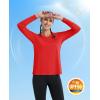 imageMAGCOMSEN Womens T Shirts VNeck Long Sleeve UPF 50 UV Sun Shirt Quick Dry Performance Tees Workout Swim TopsTomato