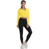 imageMAGCOMSEN Womens T Shirts VNeck Long Sleeve UPF 50 UV Sun Shirt Quick Dry Performance Tees Workout Swim TopsYellow
