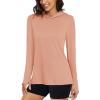 imageMAGCOMSEN Womens Sun Hoodie UPF 50 UV Protection Shirts Lightweight Quick Dry SPF Long Sleeve Rash Guard Hiking RunningApricot