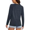 imageMAGCOMSEN Womens Long Sleeve Shirts UPF 50 Sun Protection Running Fishing Workout T ShirtsBlack