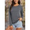 imageMAGCOMSEN Womens Long Sleeve Shirts UPF 50 Sun Protection Running Fishing Workout T ShirtsDark Grey