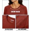 imageMAGCOMSEN Womens Long Sleeve Shirts UPF 50 Sun Protection Running Fishing Workout T ShirtsDark Orange