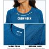 imageMAGCOMSEN Womens Long Sleeve Shirts UPF 50 Sun Protection Running Fishing Workout T ShirtsMiddle Blue