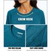 imageMAGCOMSEN Womens Long Sleeve Shirts UPF 50 Sun Protection Running Fishing Workout T ShirtsPeacock Blue