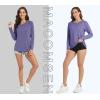 imageMAGCOMSEN Womens Long Sleeve Shirts UPF 50 Sun Protection Running Fishing Workout T ShirtsPurple