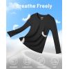 imageMAGCOMSEN Womens UPF 50 Long Sleeve Shirts SPF Sun Protection Atheltic Shirts Quick Dry Rash Guard Swim TopsBlack