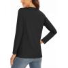 imageMAGCOMSEN Womens UPF 50 Long Sleeve Shirts SPF Sun Protection Atheltic Shirts Quick Dry Rash Guard Swim TopsBlack