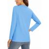 imageMAGCOMSEN Womens UPF 50 Long Sleeve Shirts SPF Sun Protection Atheltic Shirts Quick Dry Rash Guard Swim TopsCascade Blue