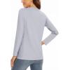 imageMAGCOMSEN Womens UPF 50 Long Sleeve Shirts SPF Sun Protection Atheltic Shirts Quick Dry Rash Guard Swim TopsLight Grey