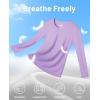 imageMAGCOMSEN Womens UPF 50 Long Sleeve Shirts SPF Sun Protection Atheltic Shirts Quick Dry Rash Guard Swim TopsLight Purple