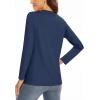 imageMAGCOMSEN Womens UPF 50 Long Sleeve Shirts SPF Sun Protection Atheltic Shirts Quick Dry Rash Guard Swim TopsNavy Blue
