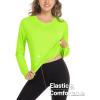 imageMAGCOMSEN Womens UPF 50 Long Sleeve Shirts SPF Sun Protection Atheltic Shirts Quick Dry Rash Guard Swim TopsNeon Green