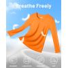 imageMAGCOMSEN Womens UPF 50 Long Sleeve Shirts SPF Sun Protection Atheltic Shirts Quick Dry Rash Guard Swim TopsNeon Orange
