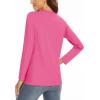 imageMAGCOMSEN Womens UPF 50 Long Sleeve Shirts SPF Sun Protection Atheltic Shirts Quick Dry Rash Guard Swim TopsRosy Red