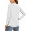 imageMAGCOMSEN Womens UPF 50 Long Sleeve Shirts SPF Sun Protection Atheltic Shirts Quick Dry Rash Guard Swim TopsWhite