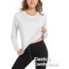 imageMAGCOMSEN Womens UPF 50 Long Sleeve Shirts SPF Sun Protection Atheltic Shirts Quick Dry Rash Guard Swim TopsWhite