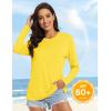 imageMAGCOMSEN Womens UPF 50 Long Sleeve Shirts SPF Sun Protection Atheltic Shirts Quick Dry Rash Guard Swim TopsYellow