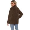 imageMAGCOMSEN Women Sherpa Jacket Full Zip Fuzzy Teddy Coat with Pockets Fleece Lined Warm Winter Casual OutfitsBrown