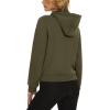 imageMAGCOMSEN Womens Cropped Hoodie Sweatshirt Fleece Lined Full Zip Up Jacket With PocketsArmy Green