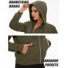imageMAGCOMSEN Womens Cropped Hoodie Sweatshirt Fleece Lined Full Zip Up Jacket With PocketsArmy Green